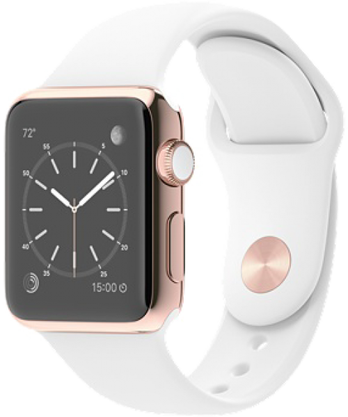 Apple Watch Edition (38 mm) 18 Ayar Roze Altın Kasa ve Beyaz Spor Kordon Akıllı Saat