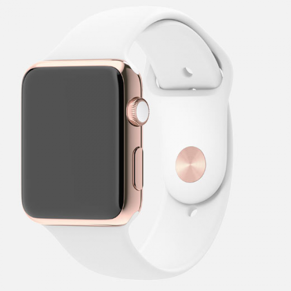 Apple Watch Edition (38 mm) 18 Ayar Roze Altın Kasa ve Beyaz Spor Kordon Akıllı Saat