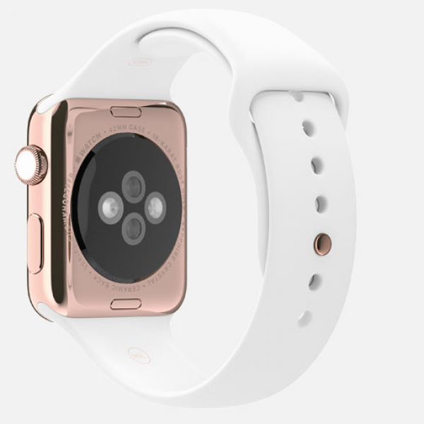 Apple Watch Edition (38 mm) 18 Ayar Roze Altın Kasa ve Beyaz Spor Kordon Akıllı Saat