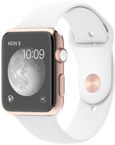 Apple Watch Edition (42 mm) 18 Ayar Roze Altın Kasa ve Beyaz Spor Kordon Akıllı Saat