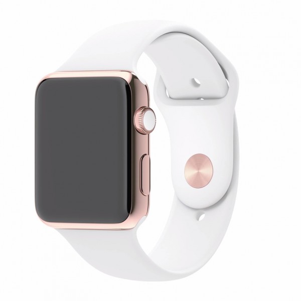 Apple Watch Edition (42 mm) 18 Ayar Roze Altın Kasa ve Beyaz Spor Kordon Akıllı Saat