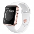 Apple Watch Edition (42 mm) 18 Ayar Roze Altın Kasa ve Beyaz Spor Kordon resim