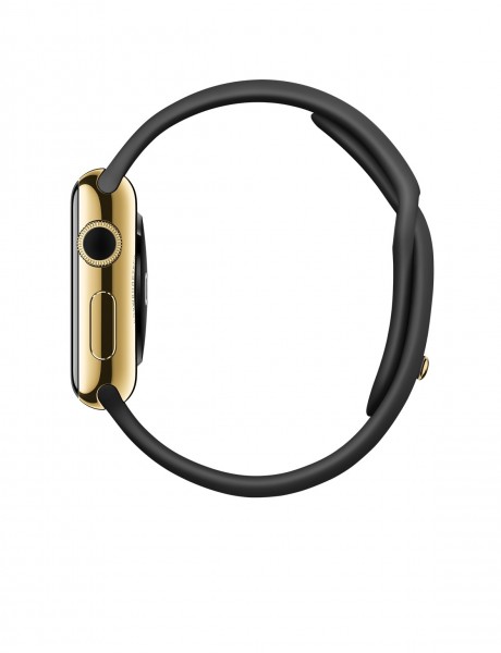 Apple Watch Edition (38 mm) 18 Ayar Sarı Altın Kasa ve Siyah Spor Kordon Akıllı Saat