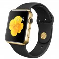 Apple Watch Edition (42 mm) 18 Ayar Sarı Altın Kasa ve Siyah Spor Kordon resim