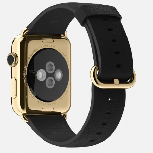 Apple Watch Edition (42 mm) 18 Ayar Sarı Altın Kasa ve Klasik Tokalı Siyah Kayış Akıllı Saat