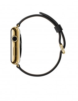 Apple Watch Edition (42 mm) 18 Ayar Sarı Altın Kasa ve Klasik Tokalı Siyah Kayış Akıllı Saat