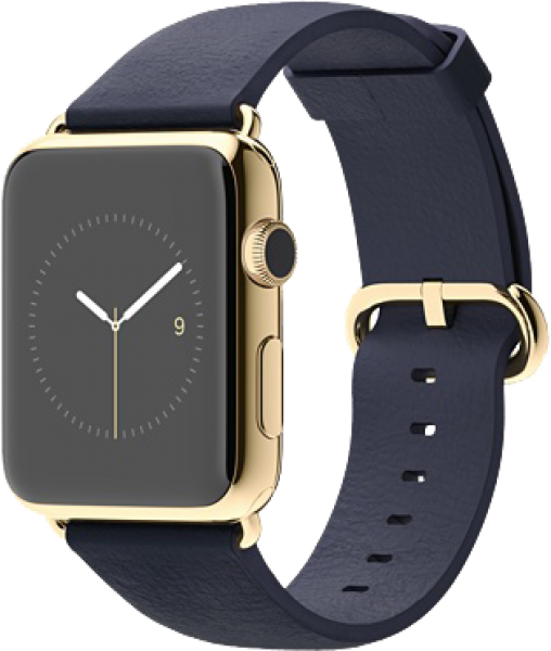 Apple Watch Edition (42 mm) 18 Ayar Sarı Altın Kasa ve Klasik Tokalı Gece Mavisi Kayış Akıllı Saat