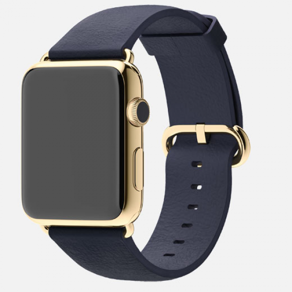 Apple Watch Edition (42 mm) 18 Ayar Sarı Altın Kasa ve Klasik Tokalı Gece Mavisi Kayış Akıllı Saat