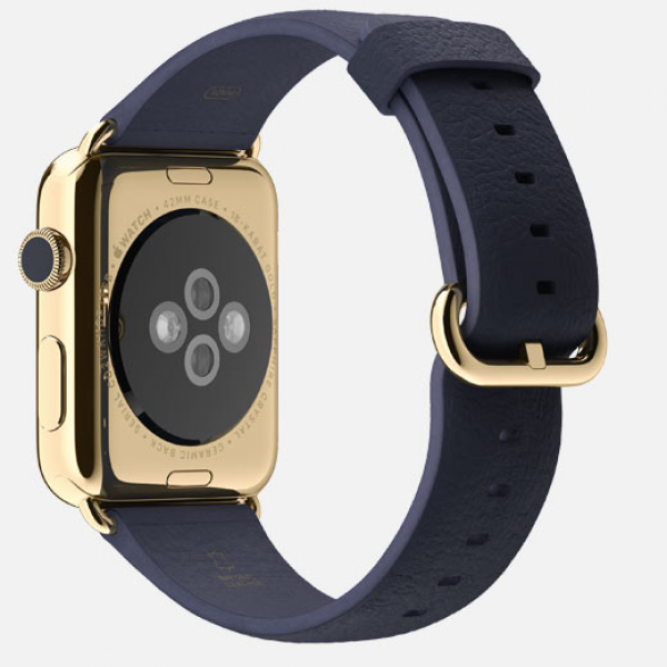 Apple Watch Edition (42 mm) 18 Ayar Sarı Altın Kasa ve Klasik Tokalı Gece Mavisi Kayış Akıllı Saat