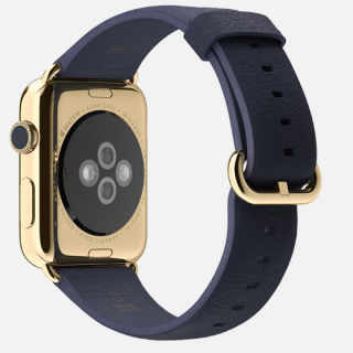 Apple Watch Edition (42 mm) 18 Ayar Sarı Altın Kasa ve Klasik Tokalı Gece Mavisi Kayış Akıllı Saat