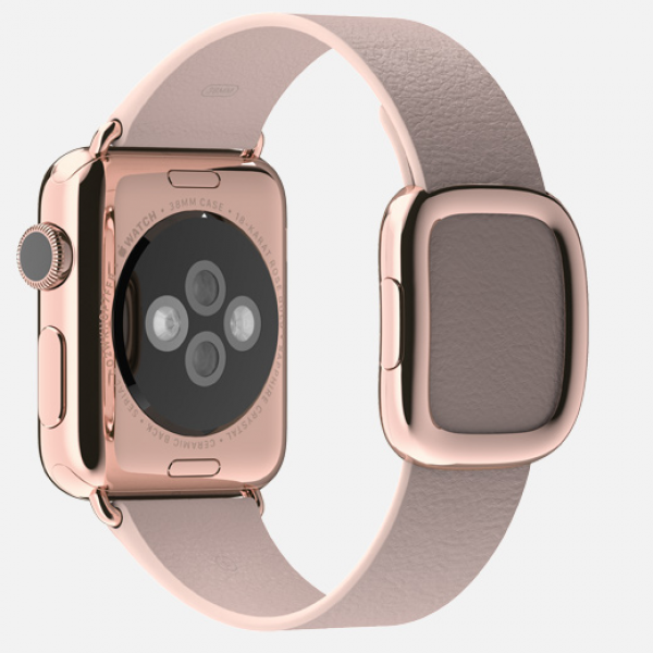 Apple Watch Edition (38 mm) 18 Ayar Roze Altın Kasa ve Modern Tokalı Roze Gri Kayış Akıllı Saat