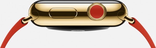 Apple Watch Edition (38 mm) 18 Ayar Sarı Altın Kasa ve Modern Tokalı Parlak Kırmızı Kayış Akıllı Saat
