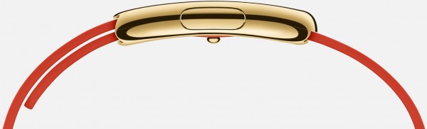 Apple Watch Edition (38 mm) 18 Ayar Sarı Altın Kasa ve Modern Tokalı Parlak Kırmızı Kayış Akıllı Saat
