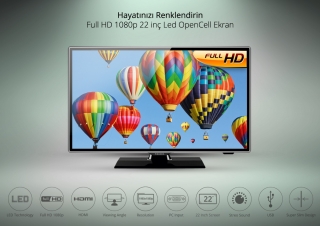 Piranha LE-2248 Full HD (FHD) Ekran