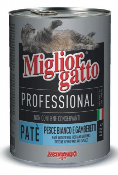 Miglior Gatto Pate Beyaz Balık Karidesli 400 gr Kedi Maması