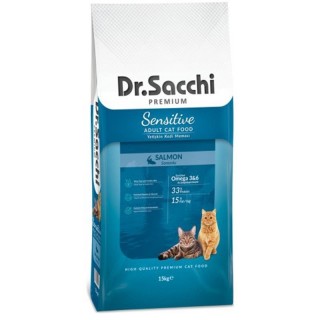 Dr.Sacchi Premium Sensitive Somonlu Yetişkin 15 kg Kedi Maması