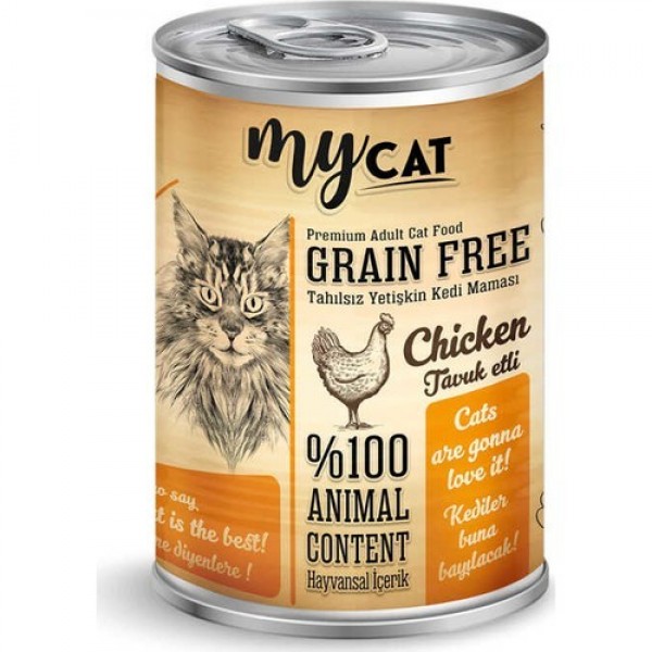 MyCat Mycat Tahılsız Yetişkin Tavuk Etli 415 gr Kedi Maması