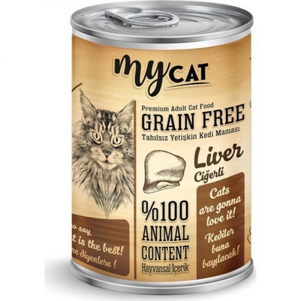 MyCat Mycat Tahılsız Yetişkin Ciğerli 415 gr Kedi Maması