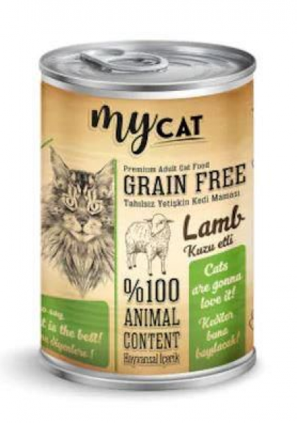 MyCat Mycat Tahılsız Yetişkin Kuzu Etli 415 gr Kedi Maması