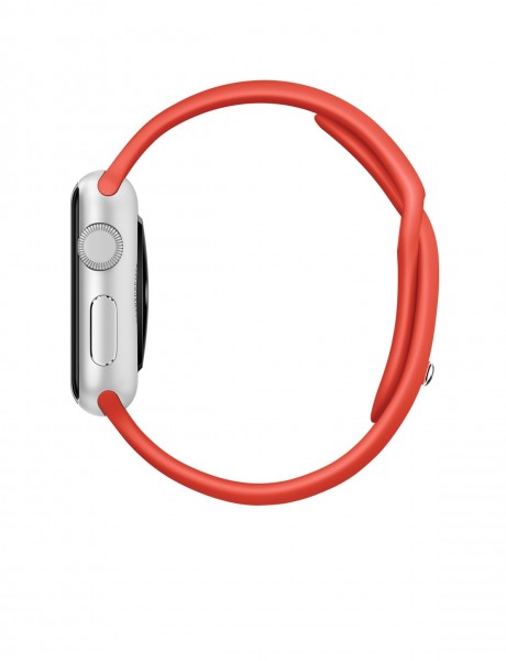 Apple Watch Sport (38 mm) Gümüş Rengi Alüminyum Kasa ve Turuncu Spor Kordon Akıllı Saat