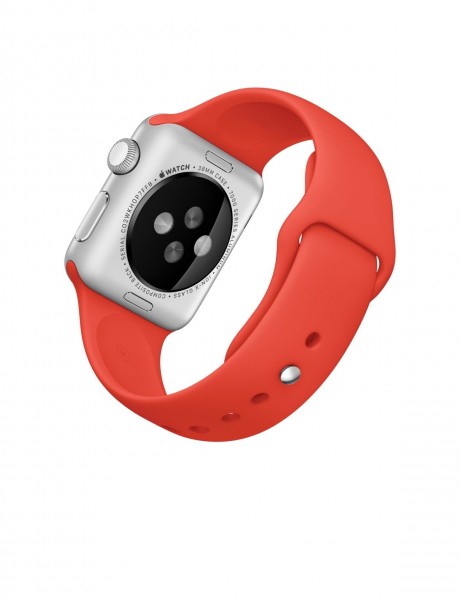 Apple Watch Sport (38 mm) Gümüş Rengi Alüminyum Kasa ve Turuncu Spor Kordon Akıllı Saat