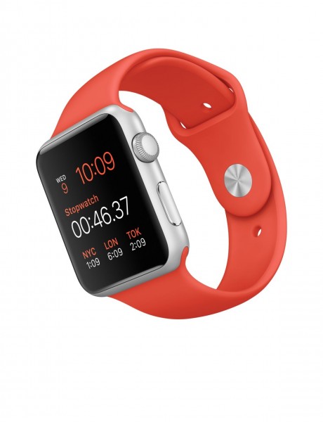 Apple Watch Sport (42 mm) Gümüş Rengi Alüminyum Kasa ve Turuncu Spor Kordon Akıllı Saat