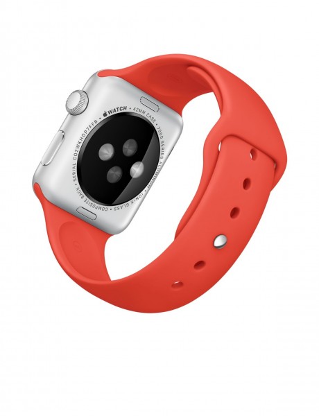 Apple Watch Sport (42 mm) Gümüş Rengi Alüminyum Kasa ve Turuncu Spor Kordon Akıllı Saat