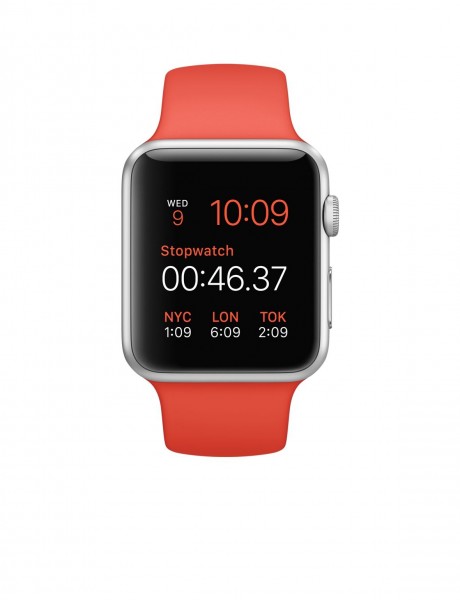 Apple Watch Sport (42 mm) Gümüş Rengi Alüminyum Kasa ve Turuncu Spor Kordon Akıllı Saat