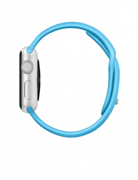 Apple Watch Sport (38 mm) Gümüş Rengi Alüminyum Kasa ve Mavi Spor Kordon Akıllı Saat