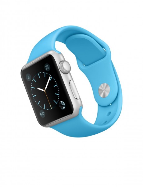 Apple Watch Sport (38 mm) Gümüş Rengi Alüminyum Kasa ve Mavi Spor Kordon Akıllı Saat
