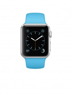 Apple Watch Sport (38 mm) Gümüş Rengi Alüminyum Kasa ve Mavi Spor Kordon Akıllı Saat