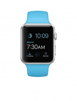 Apple Watch Sport (42 mm) Gümüş Rengi Alüminyum Kasa ve Mavi Spor Kordon Akıllı Saat