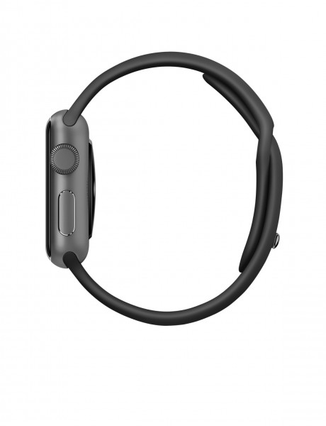 Apple Watch Sport (38 mm) Uzay Grisi Alüminyum Kasa ve Siyah Spor Kordon Akıllı Saat