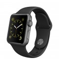 Apple Watch Sport (38 mm) Uzay Grisi Alüminyum Kasa ve Siyah Spor Kordon resim