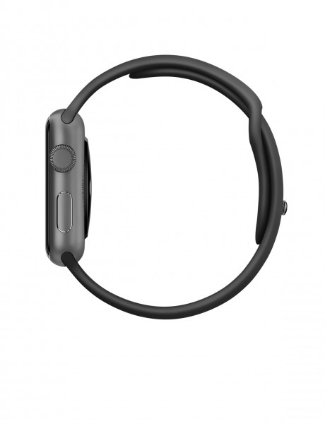 Apple Watch Sport (42 mm) Uzay Grisi Alüminyum Kasa ve Siyah Spor Kordon Akıllı Saat