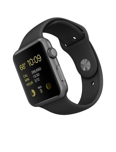 Apple Watch Sport (42 mm) Uzay Grisi Alüminyum Kasa ve Siyah Spor Kordon Akıllı Saat