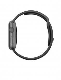 Apple Watch Sport (42 mm) Uzay Grisi Alüminyum Kasa ve Siyah Spor Kordon Akıllı Saat