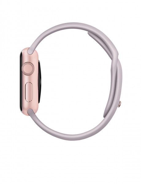 Apple Watch Sport (38 mm) Roze Altın Rengi Alüminyum Kasa ve Lavanta Spor Kordon Akıllı Saat