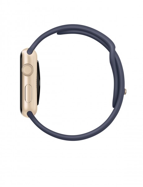 Apple Watch Sport (42 mm) Altın Rengi Alüminyum Kasa ve Gece Mavisi Spor Kordon Akıllı Saat