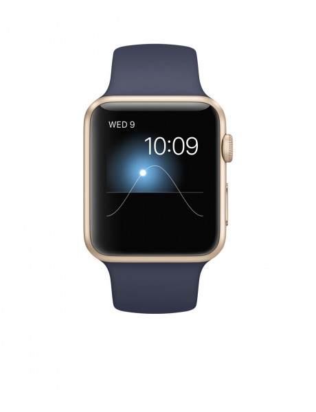 Apple Watch Sport (42 mm) Altın Rengi Alüminyum Kasa ve Gece Mavisi Spor Kordon Akıllı Saat