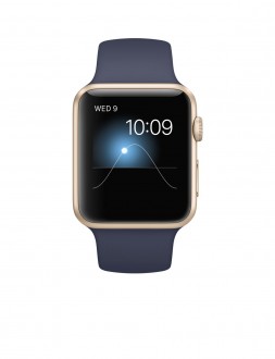 Apple Watch Sport (42 mm) Altın Rengi Alüminyum Kasa ve Gece Mavisi Spor Kordon Akıllı Saat