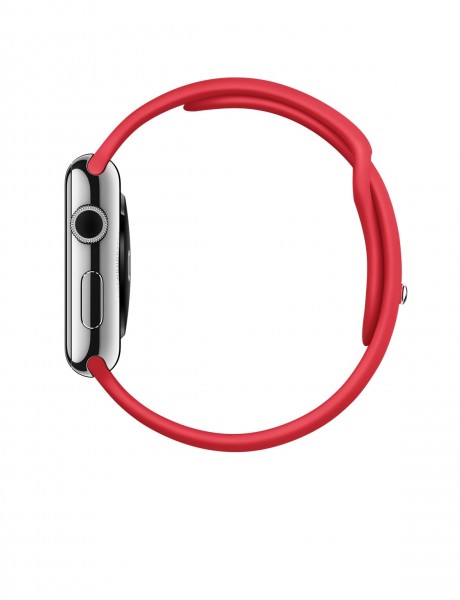 Apple Watch (42 mm) Paslanmaz Çelik Kasa ve (PRODUCT) RED Spor Kordon Akıllı Saat