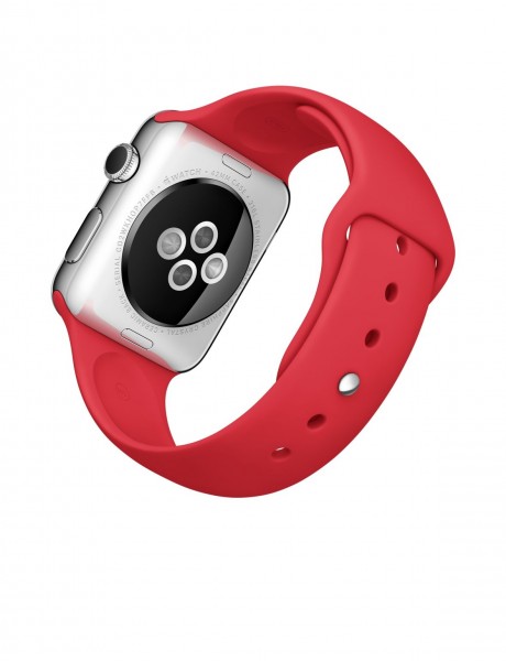 Apple Watch (42 mm) Paslanmaz Çelik Kasa ve (PRODUCT) RED Spor Kordon Akıllı Saat