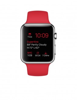 Apple Watch (42 mm) Paslanmaz Çelik Kasa ve (PRODUCT) RED Spor Kordon Akıllı Saat