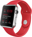 Apple Watch (38 mm) Paslanmaz Çelik Kasa ve (PRODUCT) RED Spor Kordon resim