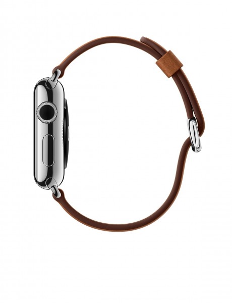 Apple Watch (42 mm) Paslanmaz Çelik Kasa ve Klasik Tokalı Klasik Kahve Kayış Akıllı Saat