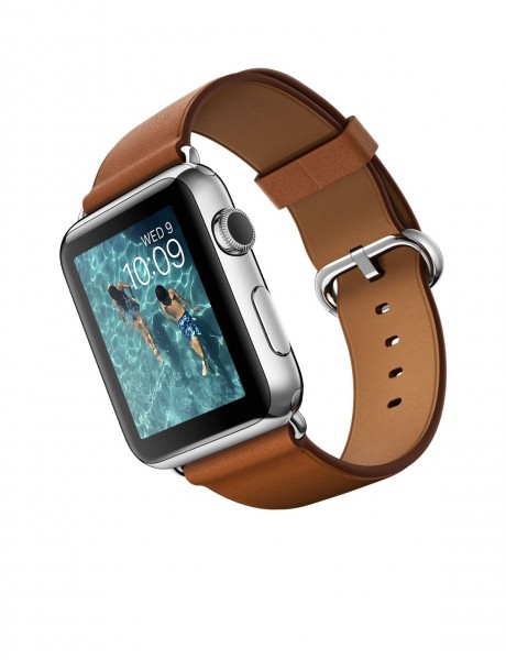 Apple Watch (42 mm) Paslanmaz Çelik Kasa ve Klasik Tokalı Klasik Kahve Kayış Akıllı Saat