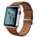 Apple Watch (42 mm) Paslanmaz Çelik Kasa ve Klasik Tokalı Klasik Kahve Kayış resim