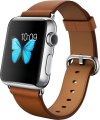 Apple Watch (38 mm) Paslanmaz Çelik Kasa ve Klasik Tokalı Klasik Kahve Kayış resim