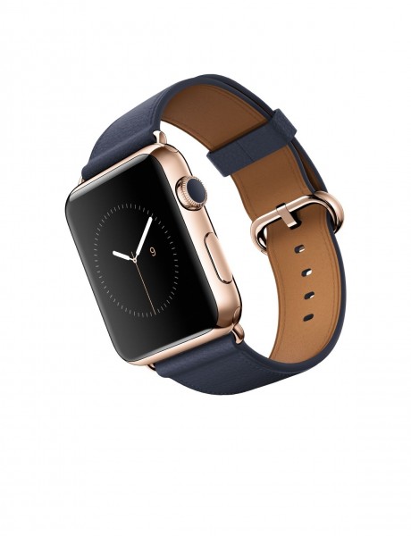 Apple Watch Edition (42 mm) 18 Ayar Roze Altın Kasa ve Klasik Tokalı Gece Mavisi Kayış Akıllı Saat